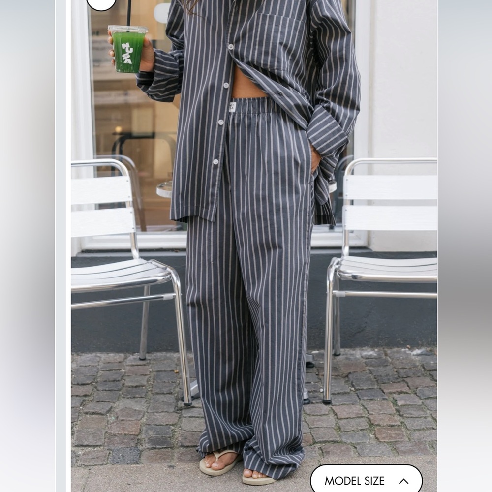 Planet Nusa Gray Striped Paris1 Pants